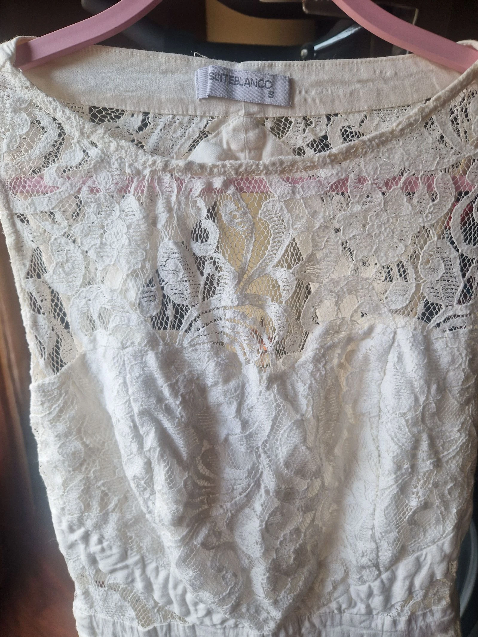 Vestido de renda Branco tamanho S – photo 2